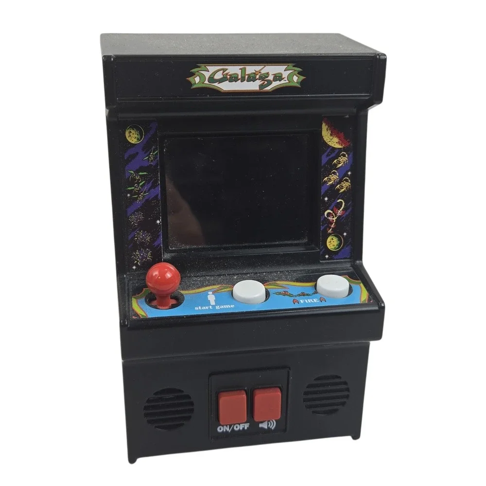 Basic Fun Galaga Mini Arcade Cabinet Retro Handheld Game Black 09622 Namco VIDEO